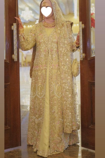 Luxury Handmade Bridal Maxi Gown with Embellishments - Best Bridal Wear in Sialkot